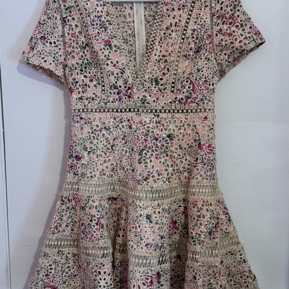Elegant Multicolor Lace Dress